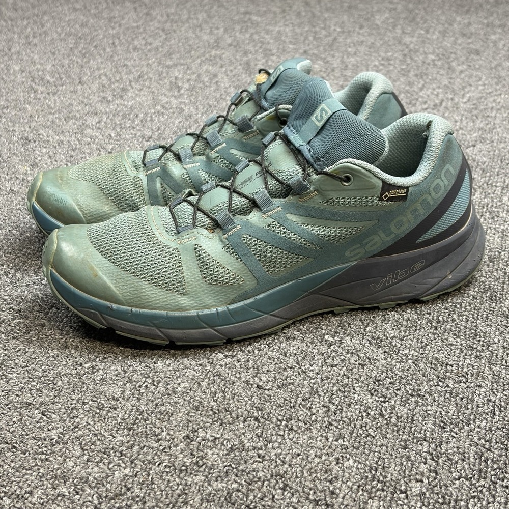 Salomon Sense Ride GTX Shoes Men 6 Women 7.5 Trail Running Gore-Tex Vibe Outdoor